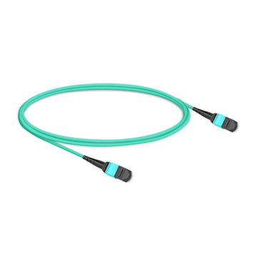 3m (10ft) 12 Fibers Female to Female Elite MTP Trunk Cable Polarity B LSZH OM3 50/125 Multimode Fiber