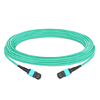 7m (23ft) 12 Fibers Female to Female Elite MTP Trunk Cable Polarity B LSZH OM3 50/125 Multimode Fiber