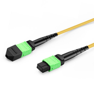 3 m (10 pies) 12 fibras hembra a hembra Elite MTP Cable troncal Polaridad B Plenum (OFNP) OS2 9/125 Modo único