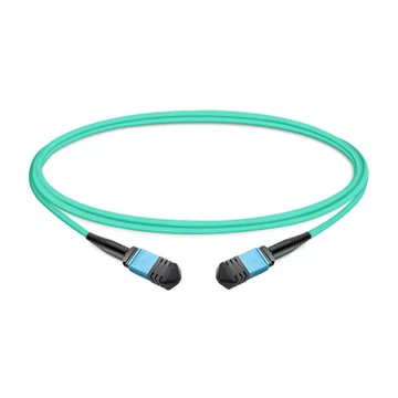 0.5m (1.6ft) 12 Fibers Female to Female MPO Trunk Cable Polarity B LSZH OM3 50/125 Multimode Fiber