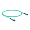 2m (7ft) 12 Fibers Female to Female MPO Trunk Cable Polarity B LSZH OM3 50/125 Multimode Fiber