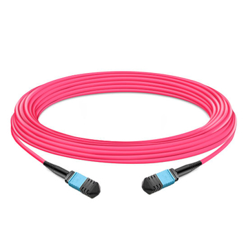 10m (33ft) 12 Fibers Low Insertion Loss Female to Female MPO Trunk Cable Polarity B LSZH Multimode OM4 50/125