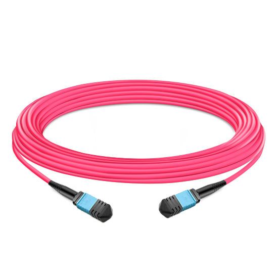 12 Fibers OM4 MPO Patch Cable Polarity B LSZH 7m | FiberMall