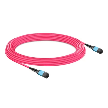 5 m (16 pies) 12 fibras hembra a hembra Cable troncal MPO Polaridad B LSZH Multimodo OM4 50/125