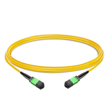 1 m (3 pies) 12 fibras Baja pérdida de inserción hembra a hembra Cable troncal MPO Polaridad B LSZH OS2 9/125 Modo único