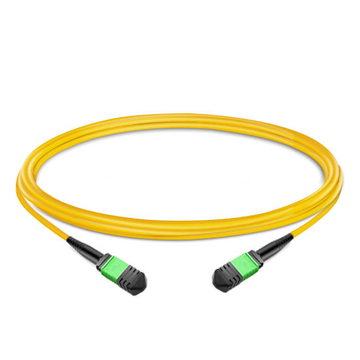 2m (7ft) 12 Fibers Low Insertion Loss Female to Female MPO Trunk Cable Polarity B LSZH OS2 9/125 Single Mode