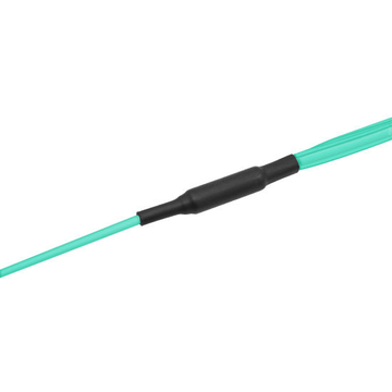 Cable MTP hembra de 2 m (7 pies) a 6 LC UPC dúplex OM3 50/125 Cable de ruptura de fibra multimodo, 12 fibras, Tipo B, Elite, LSZH, Aqua