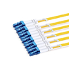 3 m (10 pies) MTP APC hembra a 6 LC UPC Duplex OS2 9/125 Cable de conexión de fibra monomodo, 12 fibras, tipo B, Elite, LSZH, amarillo