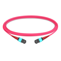 3m (10ft) 24 Fibers Female to Female MTP Trunk Cable Polarity A Plenum (OFNP) Multimode OM4 50/125 for 100GBASE-SR10 Connectivity