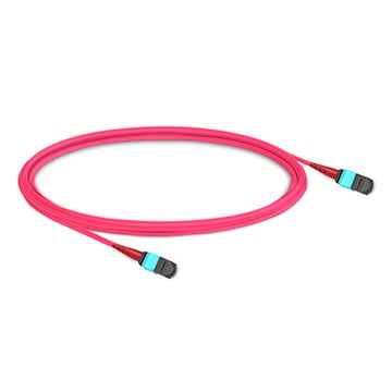 3m (10ft) 24 Fibers Female to Female Elite MTP Trunk Cable Polarity B Plenum (OFNP) Multimode OM4 50/125μm