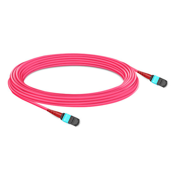 5 м (16 фута) 24 волокна «мама-мама» Магистральный кабель Elite MTP Полярность Пленум (OFNP) Многомодовый OM4 50/125 для подключения 100GBASE-SR10