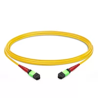 Cable troncal Elite MTP hembra a hembra de 1 m (3 pies) 24 fibras Polaridad A Plenum (OFNP) OS2 9/125 Modo único para conectividad 100G CPAK LR