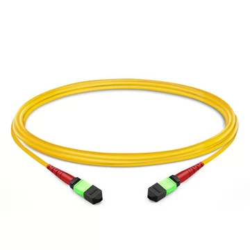 1m (3ft) 24 Fibers Female to Female Elite MTP Trunk Cable Polarity A Plenum (OFNP) OS2 9/125 Single Mode for 100G CPAK LR Connectivity