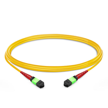 Полярность магистрального кабеля MTP, длина 1 м (3 фута), 24 волокна, пленум (OFNP) OS2 9/125, одномодовый для подключения 100G CPAK LR