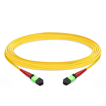 10m (33ft) 24 Fibres Femelle à Femelle Elite MTP Trunk Cable Polarité A Plenum (OFNP) OS2 9/125 Monomode pour Connectivité 100G CPAK LR