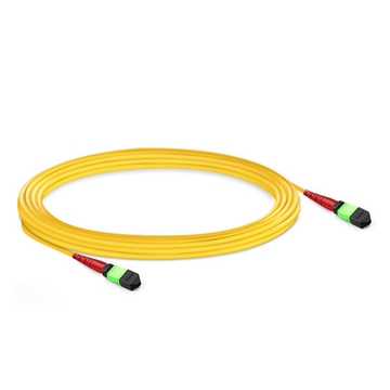 10m (33ft) 24 Fibers Female to Female Elite MTP Trunk Cable Polarity A Plenum (OFNP) OS2 9/125 Single Mode for 100G CPAK LR Connectivity