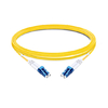 1.5m (5ft) Duplex OS2 Single Mode LC UPC to LC UPC PVC (OFNR) Fiber Optic Cable
