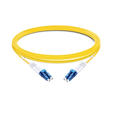 Duplex OS2 9/125 LC-LC Single Mode Fiber Optic Cable 3m | FiberMall