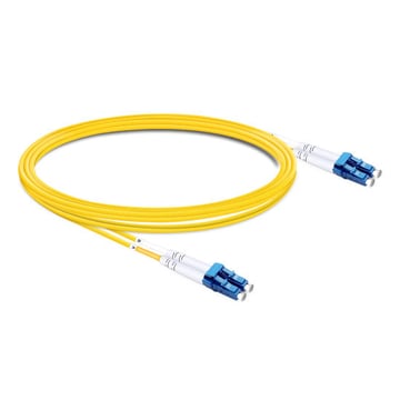 Câble à fibre optique Duplex OS3 LC UPC vers LC UPC PVC (OFNR) de 10 m (2 pieds)