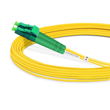 10m (33ft) Duplex OS2 Single Mode LC APC to LC APC PVC (OFNR) Fiber Optic Cable