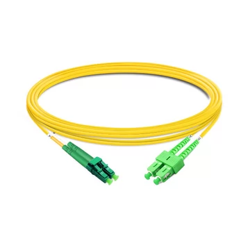 Cabo de fibra ótica de 2m (7 pés) Duplex OS2 de modo único LC APC para SC APC PVC (OFNR)