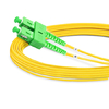 10m (33ft) Duplex OS2 Single Mode LC APC to SC APC PVC (OFNR) Fiber Optic Cable