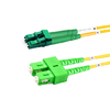 7m (23ft) Duplex OS2 Single Mode LC APC to SC APC PVC (OFNR) Fiber Optic Cable
