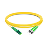 2m (7ft) Duplex OS2 Single Mode LC APC to ST APC PVC (OFNR) Fiber Optic Cable