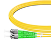 1m (3ft) Duplex OS2 Single Mode LC APC to ST APC PVC (OFNR) Fiber Optic Cable