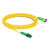 Cable de fibra óptica LC APC monomodo LC APC a ST APC PVC (OFNR) de 10 m (33 pies)