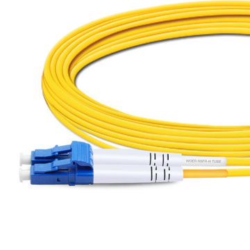 30m (98ft) Duplex OS2 Single Mode LC UPC to LC UPC PVC (OFNR) Fiber Optic Cable