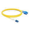 1m (3ft) Duplex OS2 Single Mode LC UPC to SC UPC PVC (OFNR) Fiber Optic Cable