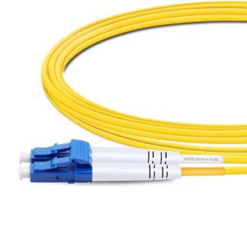 1m (3ft) Duplex OS2 Single Mode LC UPC to SC UPC LSZH Fiber Optic Cable