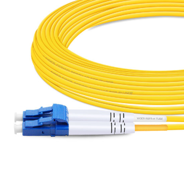 Cable de fibra óptica LC UPC monomodo OS10 dúplex de 33 m (2 pies) a SC UPC OFNP