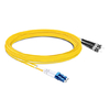 10m (33ft) Duplex OS2 Single Mode LC UPC to ST UPC PVC (OFNR) Fiber Optic Cable