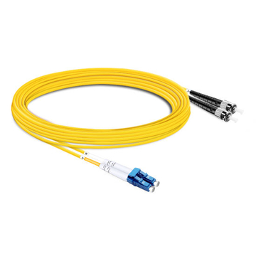 Cable de fibra óptica LC UPC monomodo LC UPC a ST UPC de 10 m (33 pies) (OFNR)