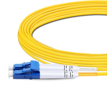 10m (33ft) Duplex OS2 Single Mode LC UPC to ST UPC PVC (OFNR) Fiber Optic Cable