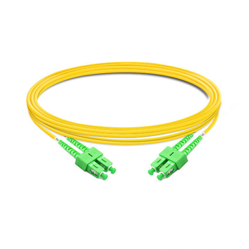 Cabo de fibra ótica de 2 m (7 pés) Duplex OS2 modo único SC APC para SC APC PVC (OFNR)