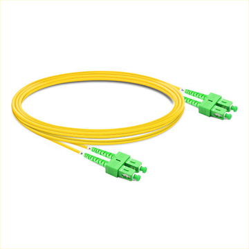 Cable de fibra óptica de 2 m (7 pies) dúplex OS2 monomodo SC APC a SC APC PVC (OFNR)