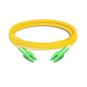 SC APC から SC APC デュプレックス OS2 SM PVC 光ファイバ ケーブル 10m | ファイバーモール