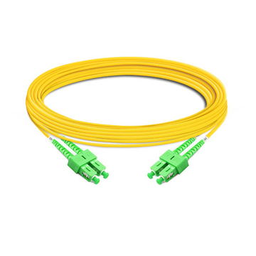 SC APC a SC APC Duplex OS2 SM Cable de fibra óptica PVC 10m | FiberMall