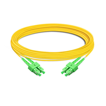 SC APC から SC APC デュプレックス OS2 SM PVC 光ファイバ ケーブル 7m | ファイバーモール