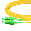 10m (33ft) Duplex OS2 Single Mode SC APC to SC APC PVC (OFNR) Fiber Optic Cable