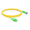 1m(3ft) 이중 OS2 단일 모드 SC APC - ST APC PVC(OFNR) 광섬유 케이블