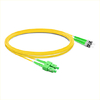 Cabo de fibra óptica de 3m (10 pés) OS2 modo único SC APC para ST APC PVC (OFNR)