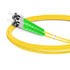 Cable de fibra óptica de 1 m (3 pies) dúplex OS2 monomodo SC APC a ST APC PVC (OFNR)