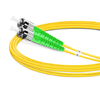 1m (3ft) Duplex OS2 Single Mode SC APC to ST APC PVC (OFNR) Fiber Optic Cable