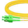 Cabo de fibra óptica de 10m (33 pés) OS2 modo único SC APC para ST APC PVC (OFNR)