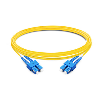 2m (7ft) Duplex OS2 Single Mode SC UPC to SC UPC PVC (OFNR) Fiber Optic Cable