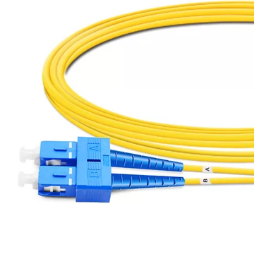 2 м (7 фута) дуплексный OS2 одномодовый SC UPC к SC UPC OFNP волоконно-оптический кабель